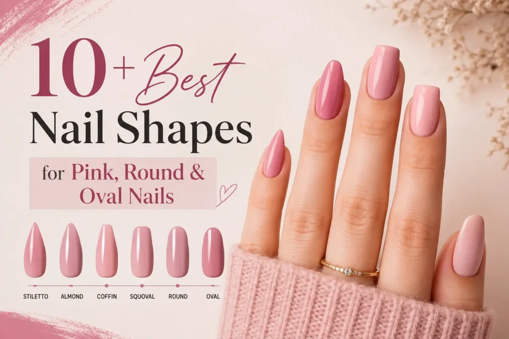 10+ Best Nail Shapes for Pink, Round & Oval Nails