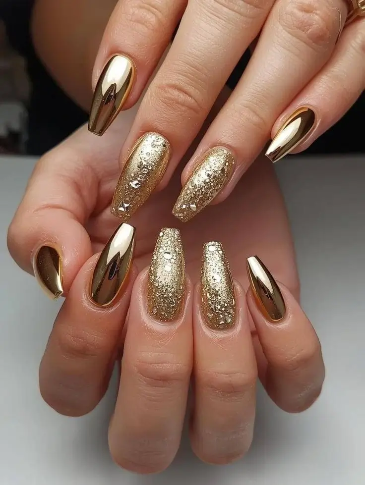 Chrome Nail Designs With Glitter