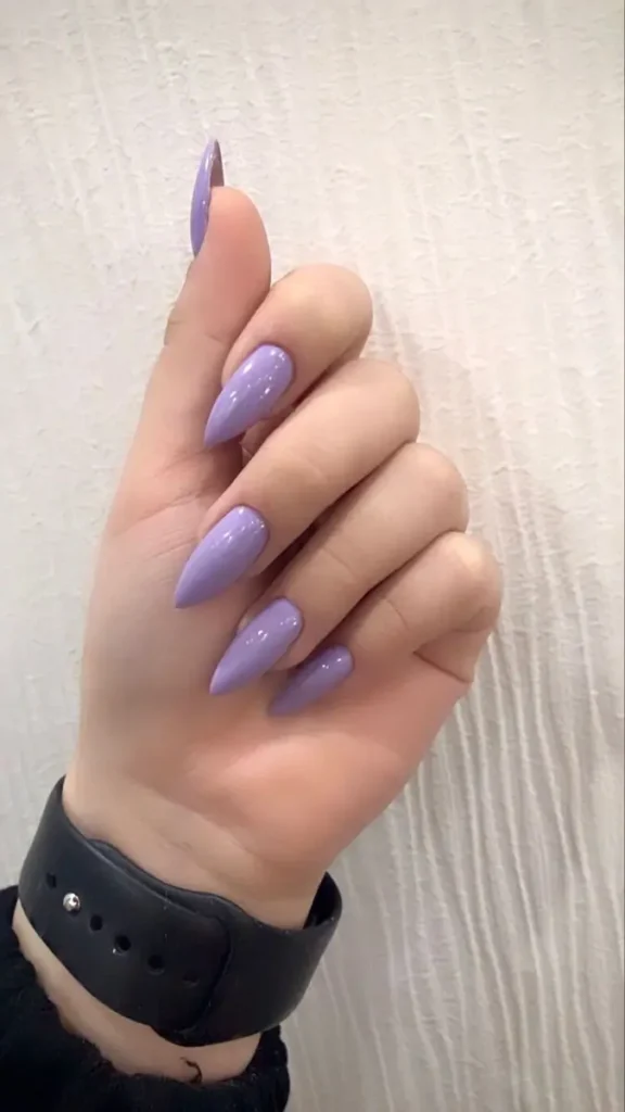 Lavender Nail Art Simple