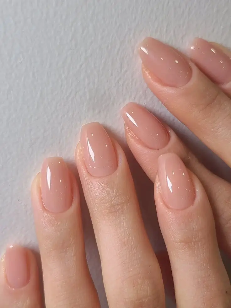 Nude Round Nails
