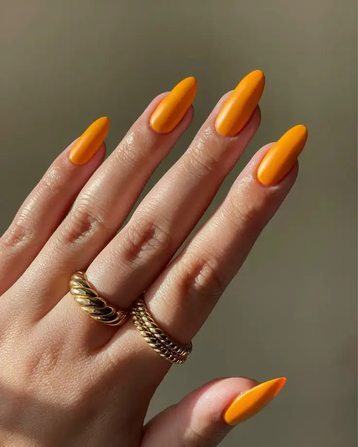 Orange Acrylic Nail Ideas