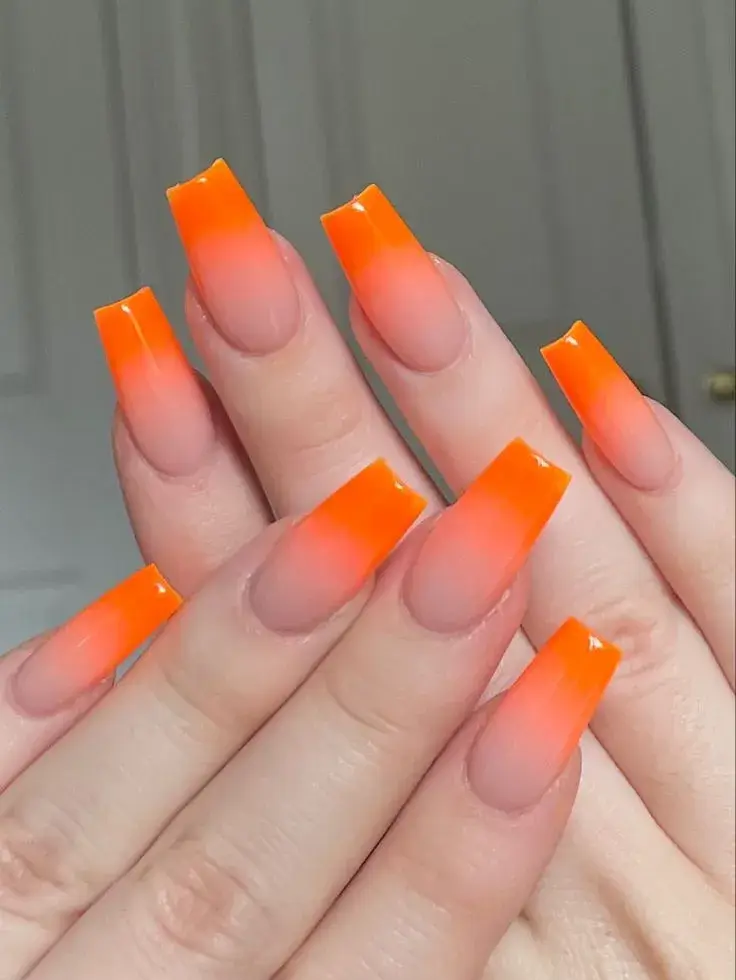 Orange Ombre Nail Designs