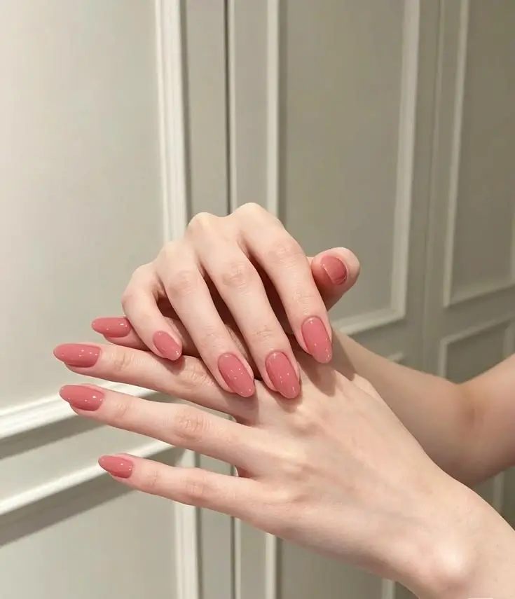 Pink Oval Nail Designs