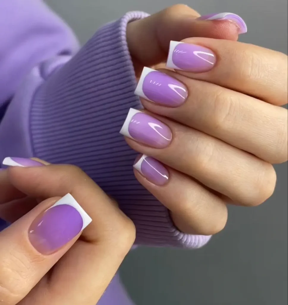 Simple Lavender Square Nails