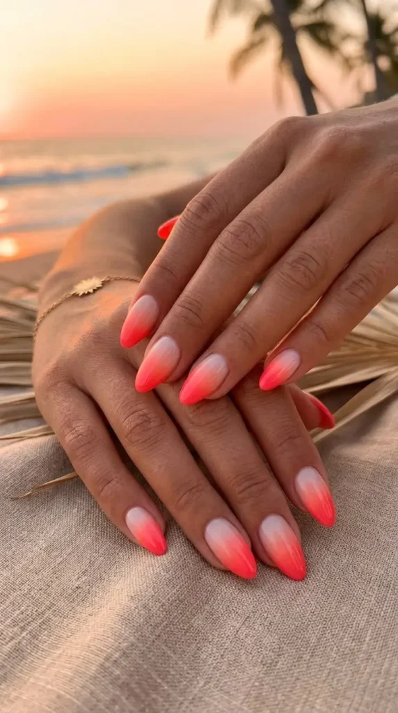 Summer Coral Nails Designs