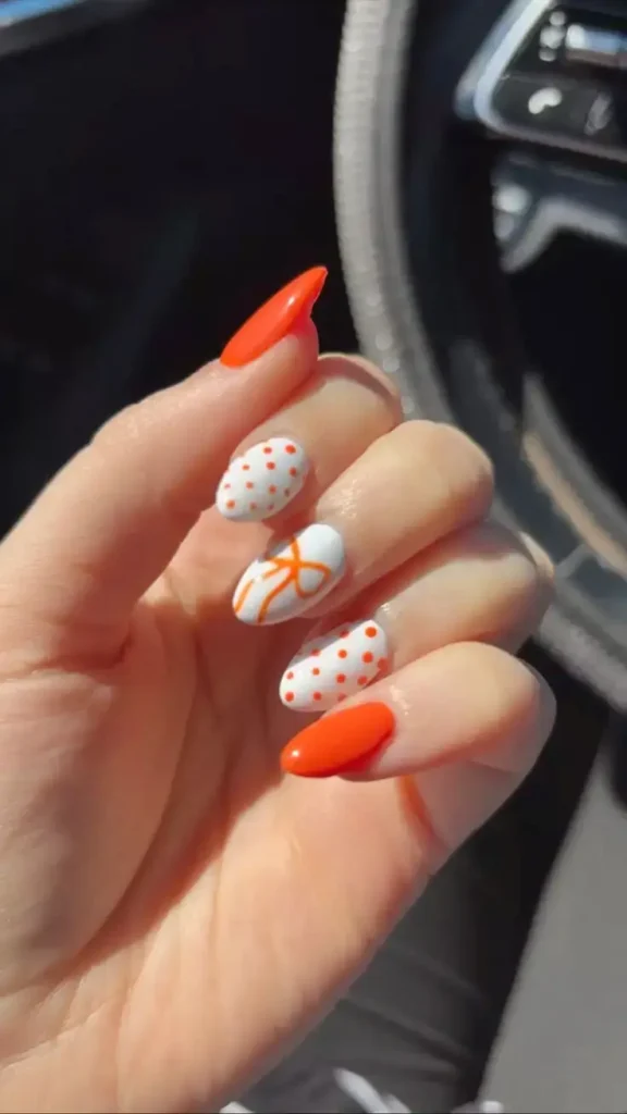 Summer Orange Nail Designs