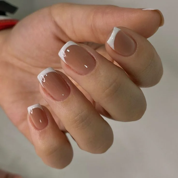 French Manicure Short Nails