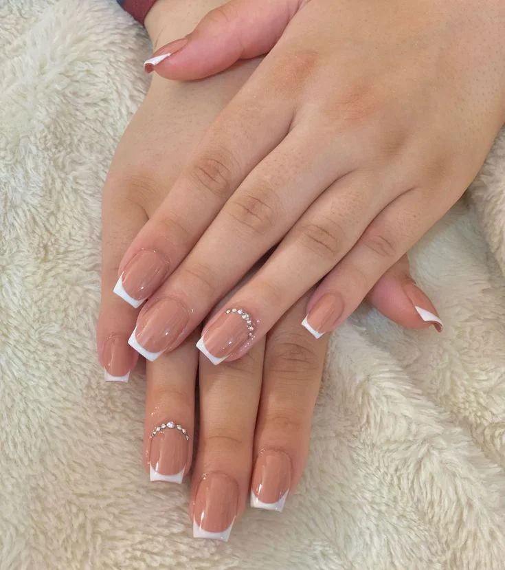 French Tip on Short Nails