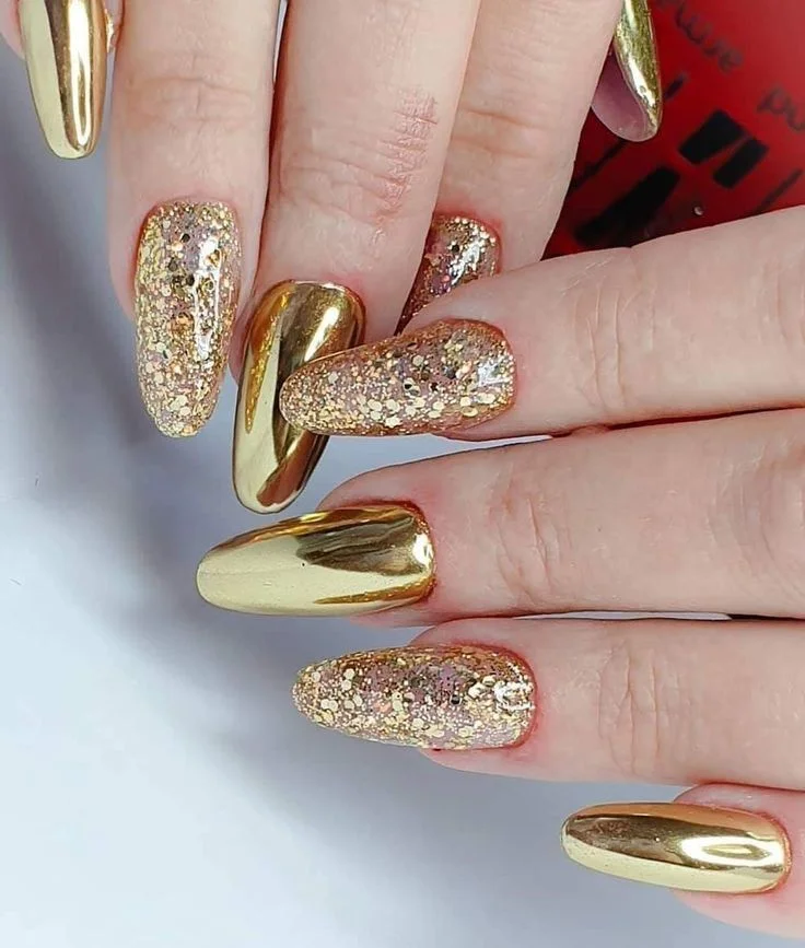 Light Gold Nails