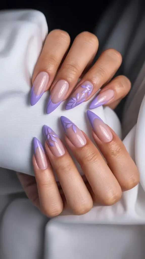 Lilac Almond Nails