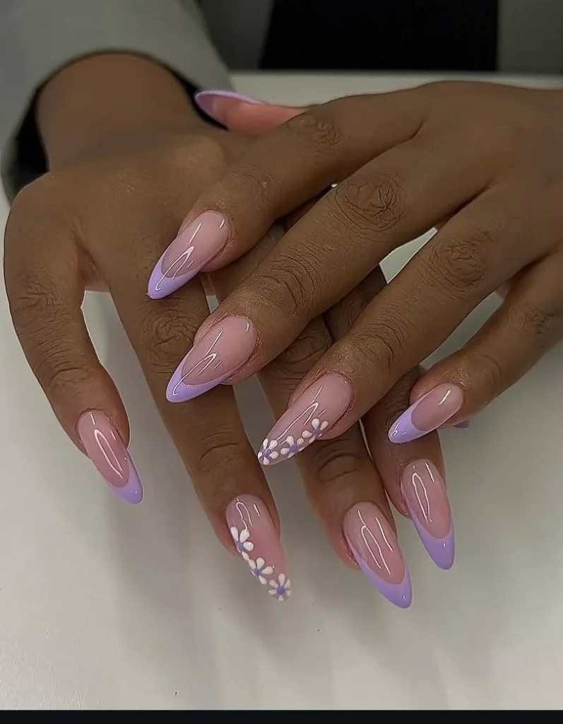 Lilac Nail Designs Almond