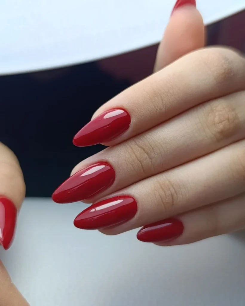 Red Aspen Acrylic Nails