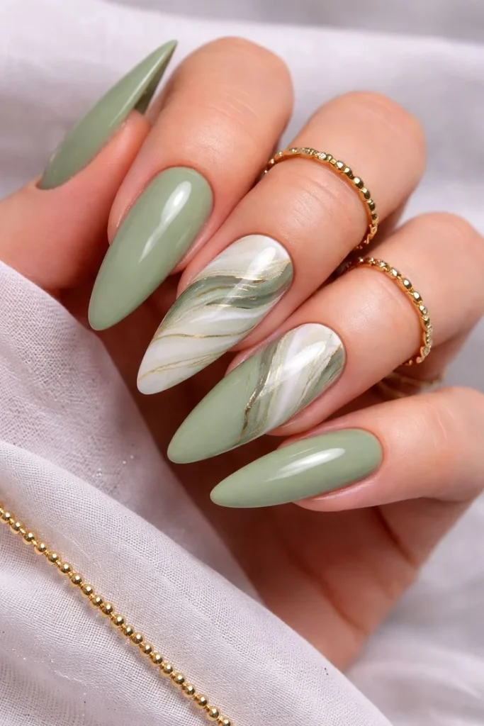 Sage Green Nails