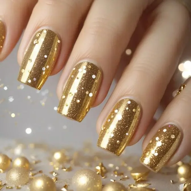 Soft Gold Nail Art Ideas