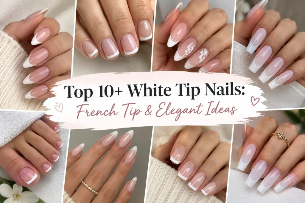 Top 10+ White Tip Nails French Tip & Elegant Ideas