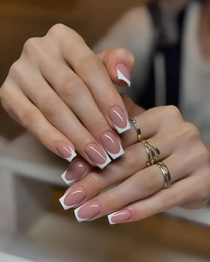 White Tip Nails Coffin