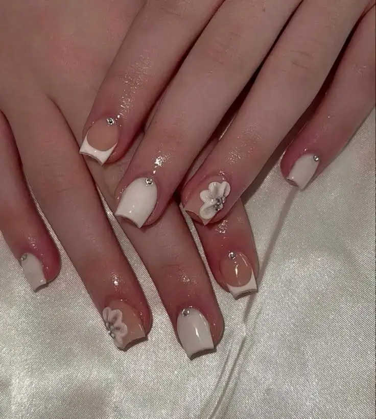 White Tip Nails Design
