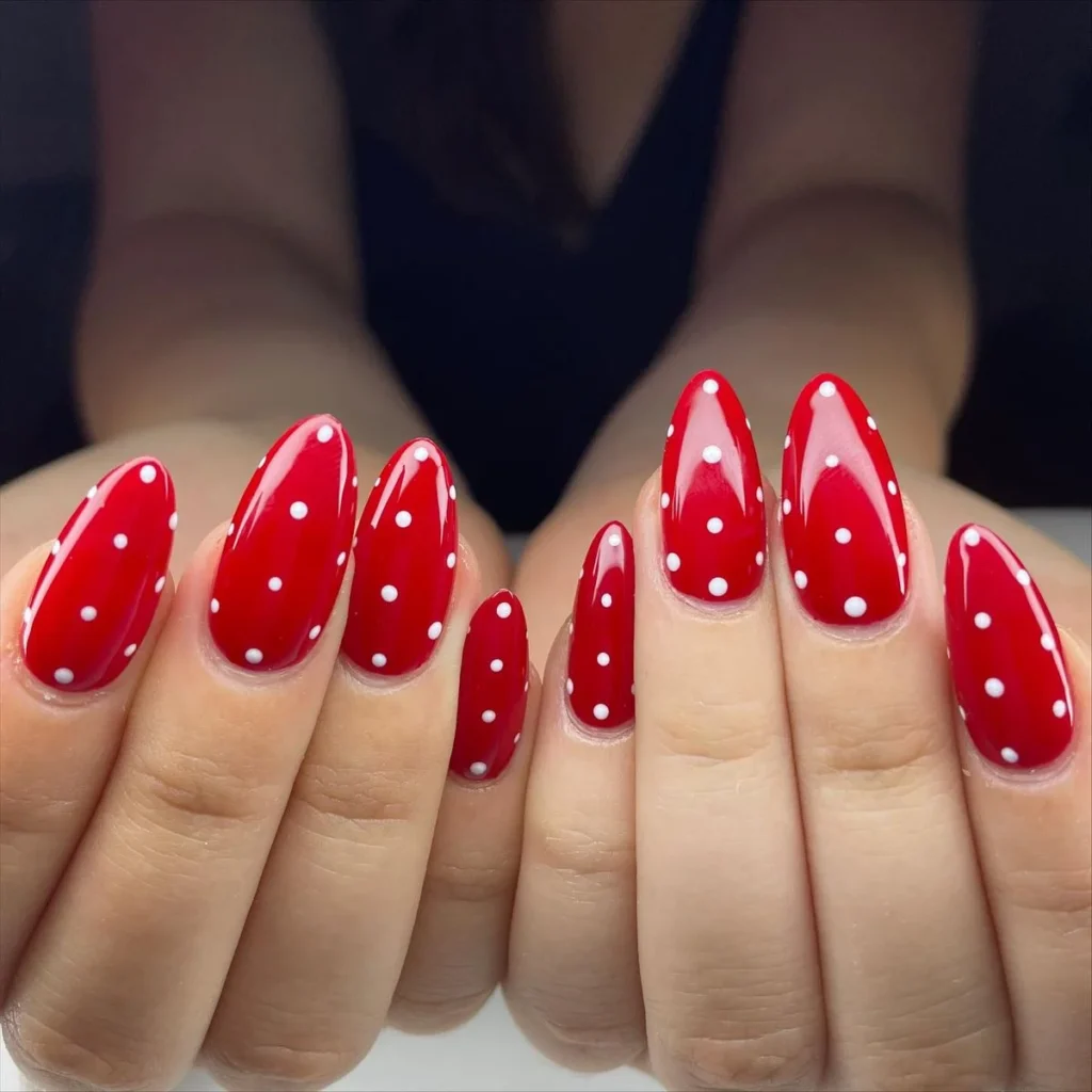 Christmas Red Aspen Nails