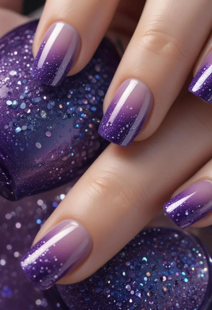 Purple Fingernail Designs