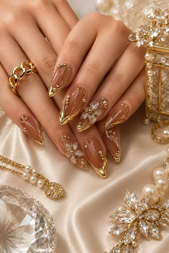 Metallic Gold Nail Designs