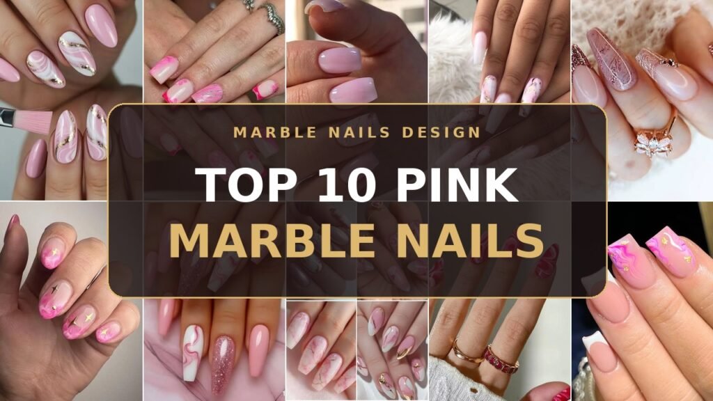 Pink Marble Nails